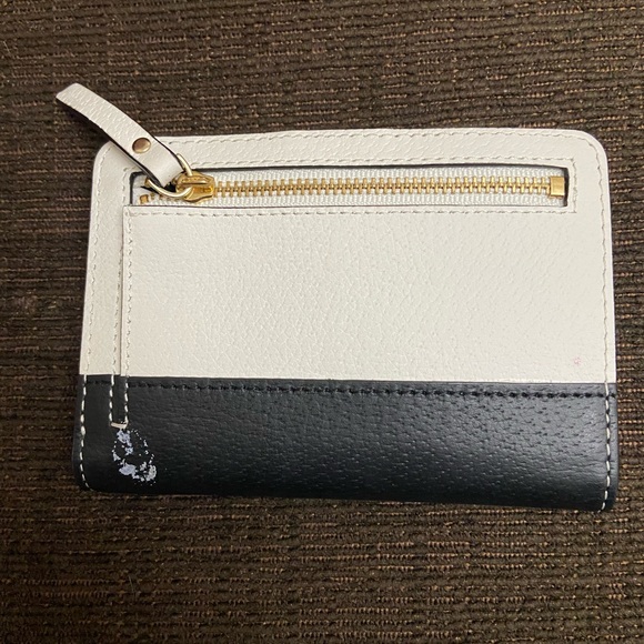 Kate Spade New York Medium Snap Wallet Black/White - Picture 3 of 6